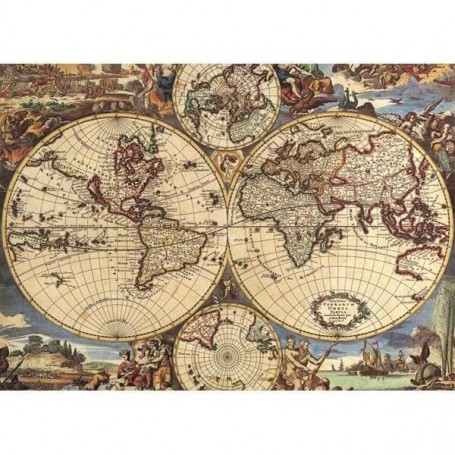 Puzzle Mapa do Mundo Antigo de Ricordi de 1000 peças - Editions Ricordi