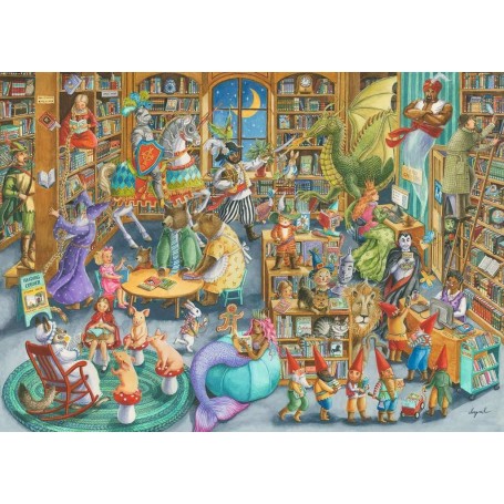 Puzzle Ravensburger À meia-noite na Biblioteca de 1000 Peças - Ravensburger