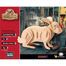 Gepetto's Rabbit Model 43 Peças - Eureka! 3D Puzzle