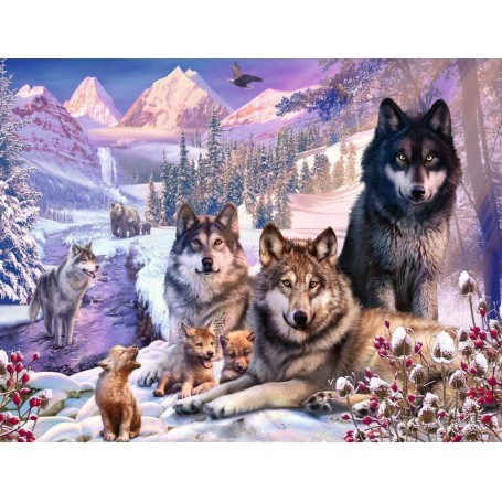 Puzzle Ravensburger lobos de neve de 2000 peças - Ravensburger