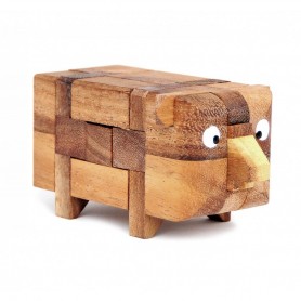 Porquinho de Madeira Logica Giochi - 1