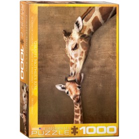 Puzzle Eurographics O Beijo da Mãe Girafa 1000 Peças Eurographics - 1