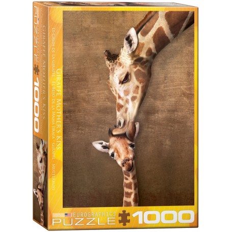 Puzzle Eurographics O Beijo da Mãe Girafa 1000 Peças - Eurographics