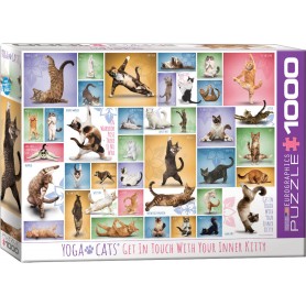 Puzzle Eurographics gatos de yoga de 1000 peças Eurographics - 1