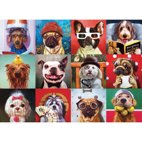 Puzzle Eurographics Dogs por Lucia Heffernan 1000 Pieces - Eurographics