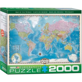 mapa mundial Puzzle Eurographics 2000 peças Eurographics - 1