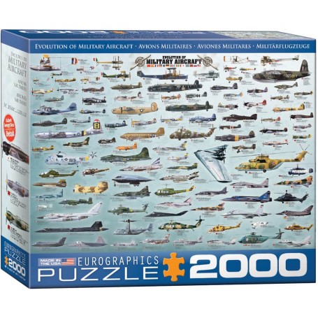 Puzzle Eurographics Evolução de aeronaves militares de 2000 peças - Eurographics