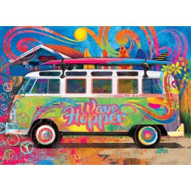 Puzzle Eurographics Volkswagen Van Hippie de 550 peças Eurographics - 1