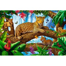 Puzzle Trefl descansando entre as árvores de 1500 peças Puzzles Trefl - 1