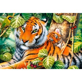 Puzzle Trefl Dois Tigres de 1500 Peças Puzzles Trefl - 1