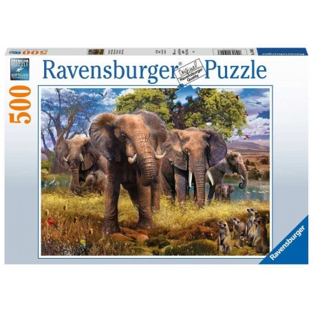 Puzzle Ravensburger família elefante 500 peças Ravensburger - 1