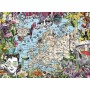 Puzzle Ravensburger Mapa Europeu, Circo Peculiar de 500 Peças Ravensburger - 1