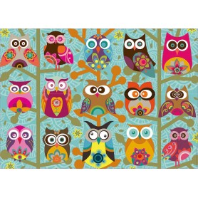 corujas de Puzzle Educa 500 peças Puzzles Educa - 1