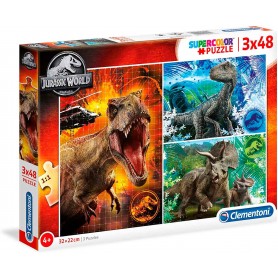 Puzzle Clementoni Jurassic World 3 x 48 Peças Clementoni - 1