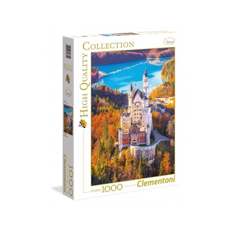 Quebra-cabeça 1000 peças - Castelo de Neuschwanstein - Mini Gênio