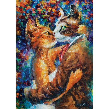 Art Puzzle A Dança do Amor do Gato de 1000 Peças Art Puzzle - 1