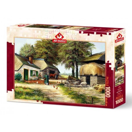 Jigsaw Puzzle Jogo Pequena Fazenda Casa para Adultos Crianças 3d