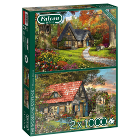 Puzzle Falcon A Cabana da Floresta 2 x 1000 Peças Falcon - 1