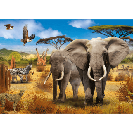 Puzzle Jumbo animais de savana africana de 500 peças Jumbo - 1