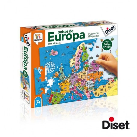 Puzzle Diset Países da Europa 125 Peças Diset - 1