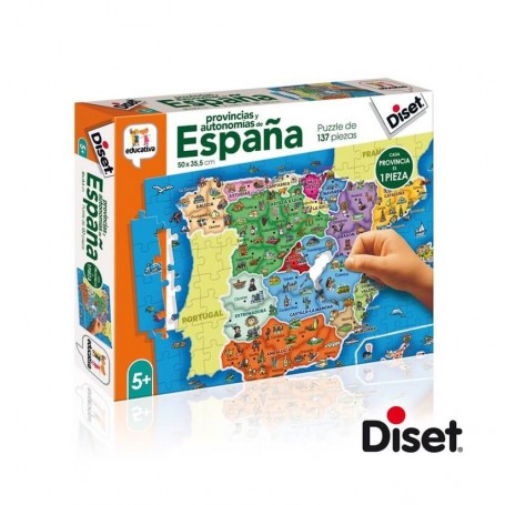 Puzzle Diset províncias de Portugal 137 peças Diset - 1