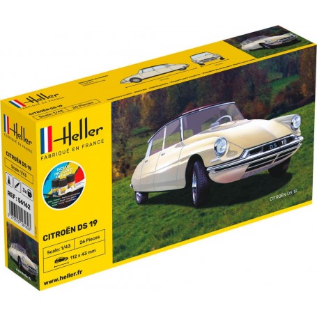 Citroen DS 19 - Kit de Partida - kit de modelismo carros - Heller Heller - 1