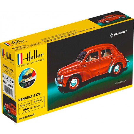 Renault 4 HP - Kit de Partida - kit de modelismo carros - Heller Heller - 1