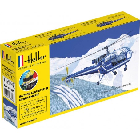 SA 316 Alouette III Gendarmerie - Kit de Partida - Kit helicóptero - Heller Heller - 1