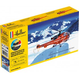 Alouette III Segurança Civil - Kit de Partida - Simulação de Helicóptero - Heller Heller - 1