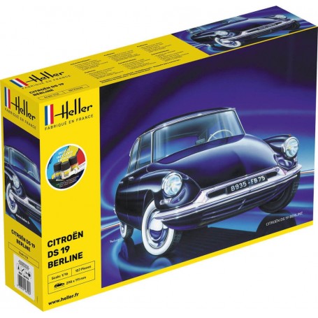 Citroen DS 19 - Kit de Partida - kit de modelismo carros - Heller Heller - 1