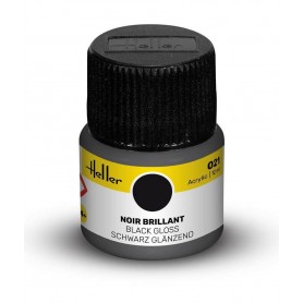 Tinta acrílica Glossy Black 021 Heller - 1