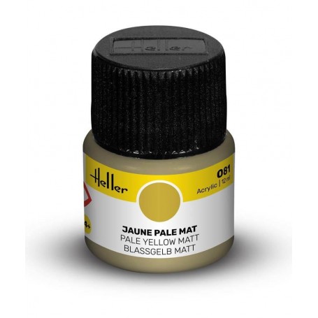 Tinta acrílica amarela pálida Matte 081 Heller - 1