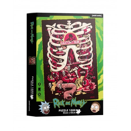 Puzzle 1000 peças rick e morty anatomy sdgames SD Games - 1