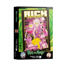 Puzzle Sdgames Pôster Retrô Rick e Morty 1000 Peças SD Games - 1