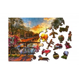 Puzzle Wooden City Bikes Amesterdão Wooden City - 1