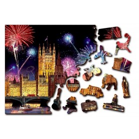 Puzzle Wooden City Londres à noite Wooden City - 1