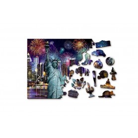 Puzzle Wooden City New York By Night Wooden City - 1