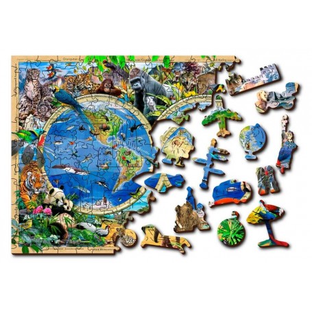 Puzzle Wooden City Mapa dos Animais do Reino Wooden City - 1