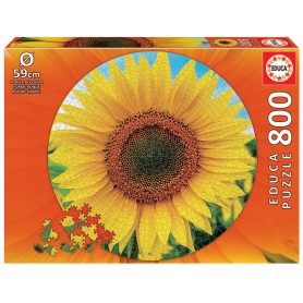 Puzzle Educa Girassol Redondo 800 Peças Puzzles Educa - 1