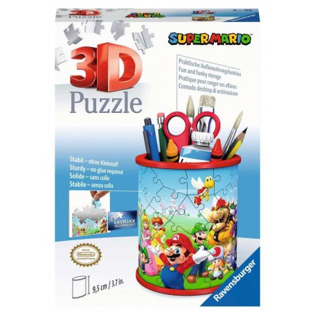 Puzzle 3D Ravensburger Porta-lápis Super Mario 57 Peças Ravensburger - 1