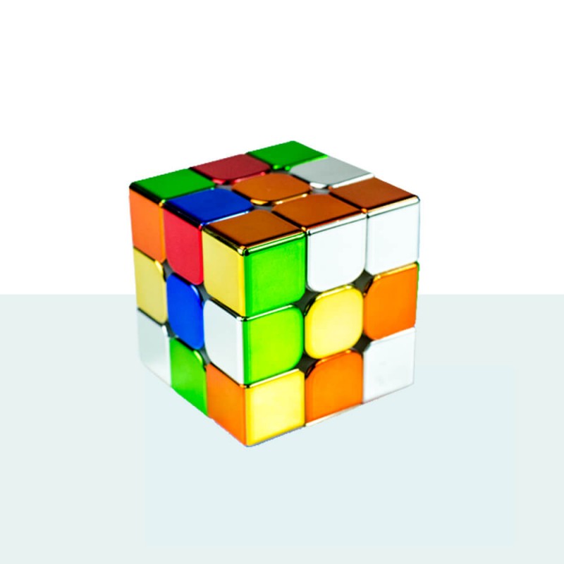 Cubo Mágico 3x3 Magnético Metálico Stickerless Cor Da Estrutura Cromado