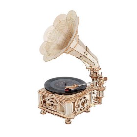 Robotime Versão Eléctrica Clássica Gramophone DIY Robotime - 1