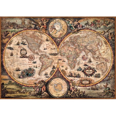 Puzzle Heye Mapa do Mundo, Vintage 2000 Peças Heye - 1