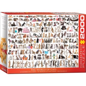 Puzzle Eurographics El Mundo de los Gatos de 2000 Piezas Eurographics - 1