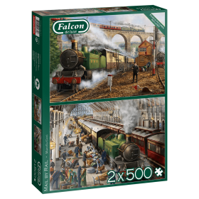 Puzzle Falcon Correio Por Trem de 2 x 500 Peças Falcon - 1
