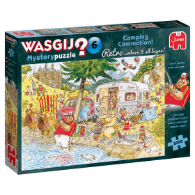 Puzzle Jumbo Wasgij Mystery 6 Comoção de campismo de 1000 peças Jumbo - 1