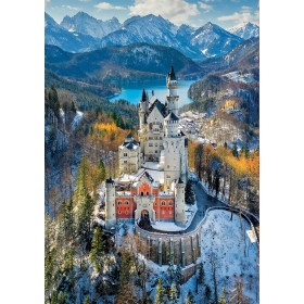Quebra-cabeça Educa Castelo de Neuschwanstein Inverno de 1000 Peças Puzzles Educa - 1