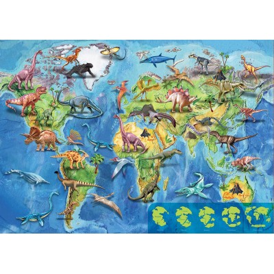 Puzzle Educa Mapa dos Dinossauros 150 Peças Puzzles Educa - 1
