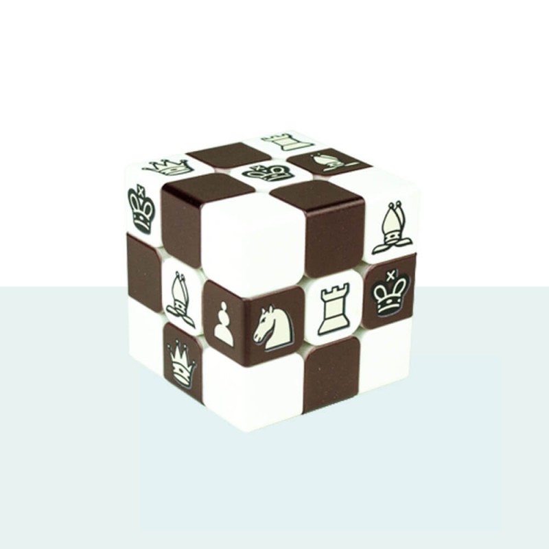 Cubo Mágico 4x4x4 Melquiades Xadrez Preto e Branco Chess Casa do Cubo