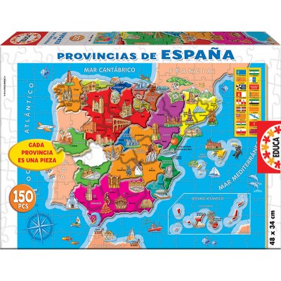 Puzzle Educa Províncias de Espanha 150 Peças Puzzles Educa - 1